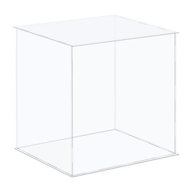 MECCANIXITY Acrylic Display Case Plastic Box Cube Storage Box Clear Assemble Showcase 14.1x12.2x14.1 Inch for Collectibles