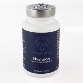 Hyaluron Kapseln, Hyaluronsäure 90 mg Kombiniert mit Granatapfelkern-pulver 600 mg, Grünlippmuschel & Methylsulfonylmethan (MSM) | Glutenfrei | Vegan | 60 Kapseln