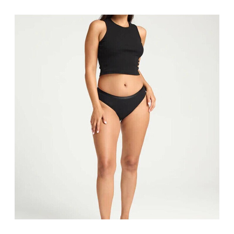 Modibodi Classic Bikini Light Moderate - Black, Size 6