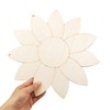 4 Pack Unfinished Wood Sunflower Cutout Wood Sunflower Door Hangers