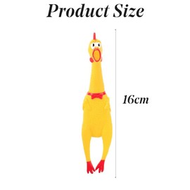 2 Pack Rubber Screaming Chicken Toy Yellow Rubber Squeaking, Novelty and Durable, Screaming For Pets Funny Squeaky Chicken, 17cm, Turkey Dog Toy