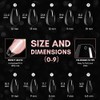 Makartt 500pcs Short Coffin Nails Clear Ballerina Nail Tips Full