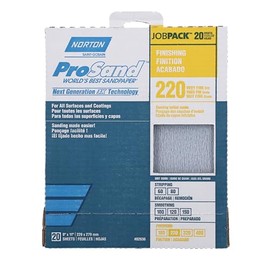 Norton 02636 Prosand 3X Hoja de lijado de alto rendimiento, grano 220