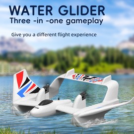 Remote Control Airplane 3in1 Water Land Air Remote Control Airplane 2.4GHz Gyroscope EPP Remote Control Drone Stunt Flying Sled Design