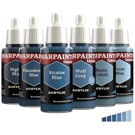 The Army Painter, Warpaints Fanatic Flexible Triad: Desaturated Blue-Greys, 6 x 18ml Acrylic Paint, Miniature Hobby Paint, For Miniature Wargaming