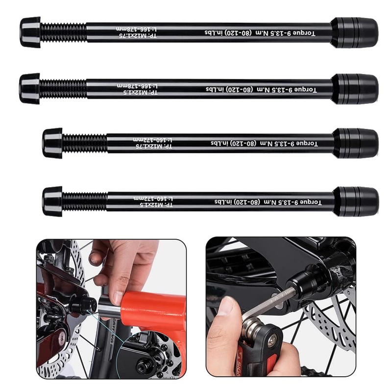 ZYWUOY Bicycle Trainer Axle Spike Aluminum Alloy M12x1.5 160-172 Conversion