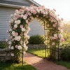 Tall Garden Arch Trellis for Climbing Plants, 87in Tall Metal