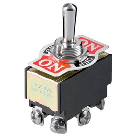 Goobay Kippschalter Miniatur 2xEIN-AUS-EIN Schraubanschlüsse