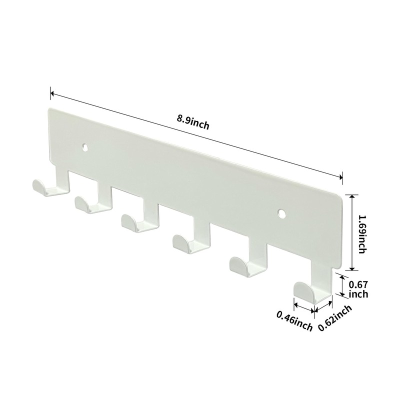 GTK Key Holder for Wall, Key Hooks with 6 Hooks,