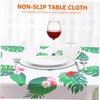 Mikinona Leaves Pattern Tablecloth Picnic Table Cover Iridescent Table Cloth