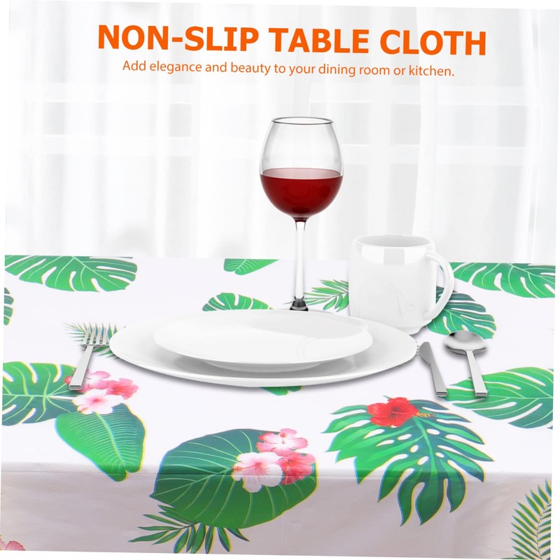 Mikinona Leaves Pattern Tablecloth Picnic Table Cover Iridescent Table Cloth
