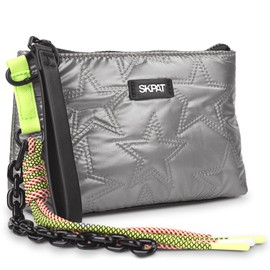 SKPAT - Childrens Travel Bag in Polyester and Synthetic Leather. Resisting Travel Bag with Side Handle. Childrens Womens Toiletry Bag with front pocket 316966 brand, Titanium