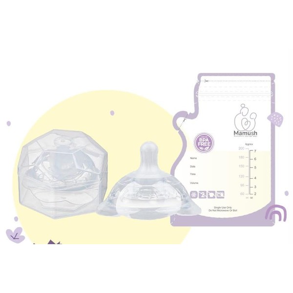 Reusable Breast Milk Storage Bags – 60 Pieces|Nipple Protector for