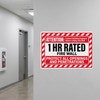 Anobell 1 Hour Fire Wall Sign, 10 x 14 Inch