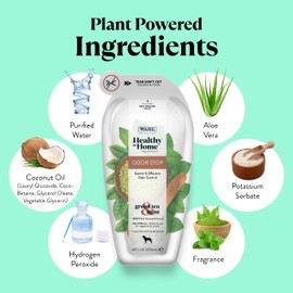 Wahl Professional Animal Healthy at Home Dog Shampoo - Plant Powered Grooming Shampoo - Odor Stop