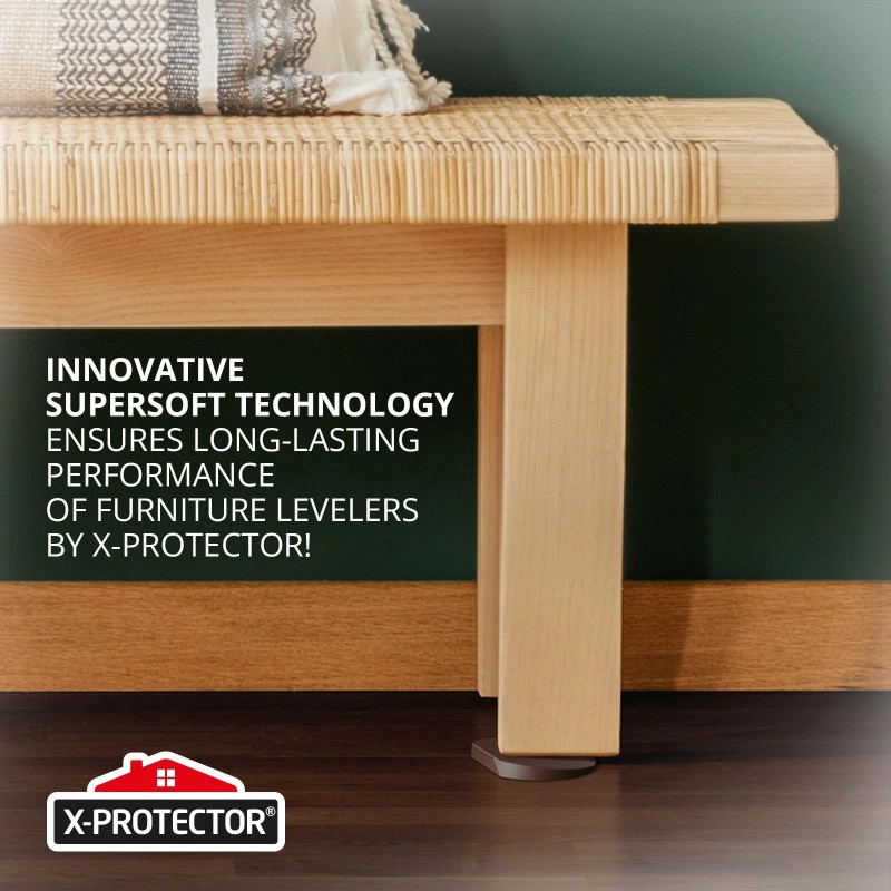 X-Protector Furniture Levelers - 30 PCS 2" - Brown Rubber