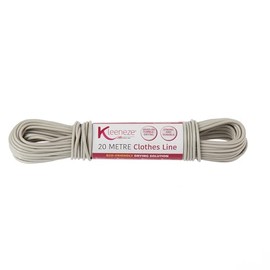 Kleeneze KL070475FFS 20 Metre Clothes Line – Washing Line, Durable PVC with Polyester Core, Naturally Dry Laundry, Save On Tumble-Drying, Clothesline for Home, Garden, and Camping, Outdoor/Indoor