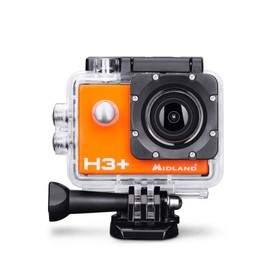 Midland - Action Cam H3+ Videocamera Sportiva Full HD con Stabilizzatore, Wi-Fi e Dash Cam, Fotocamera 16MP - Macchina Fotografica Subacquea, Funzione Rilevamento Movimento, Custodia Waterproof 30m