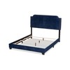 Baxton Studio Beds (Need box spring), Full, Navy Blue