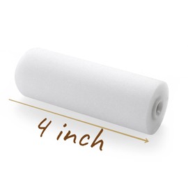 Foam Paint Roller,4" Sponge Mini Refill,High Density Foam Paint Roller Covers for Use on Finest Finishes Flat Surfaces,10-Pack