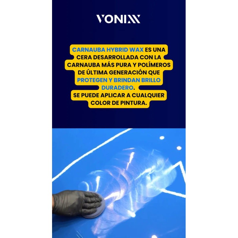 Vonixx Carnauba Hybrid Wax Cera En Pasta Con Polimeros 240ml