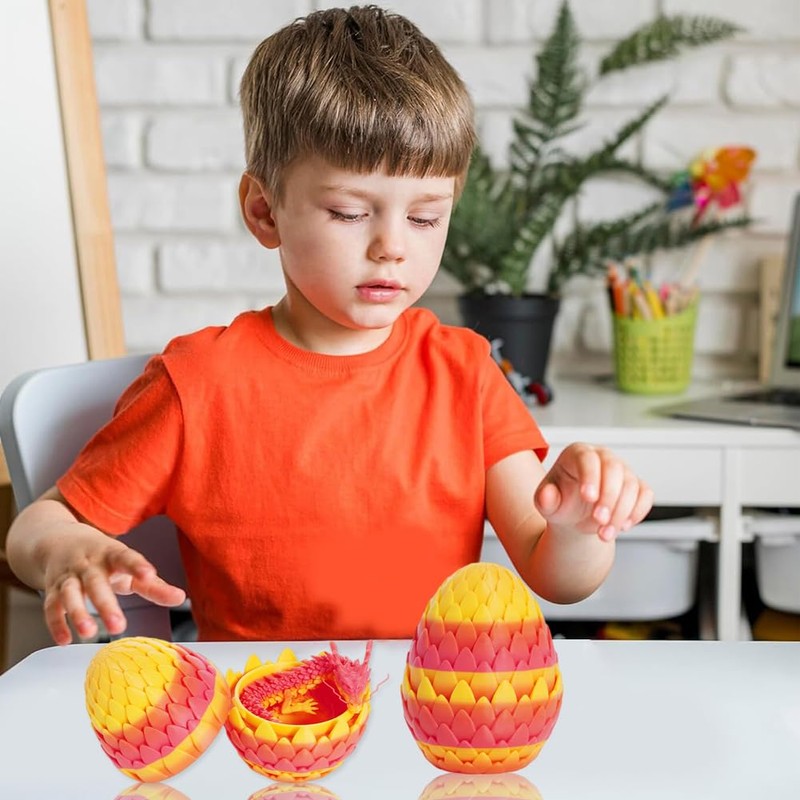 FANGHENG 3D Printed Dragon Egg Mysterious Dragon Toy Realistic Movable