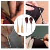 HARY 4Pcs bradawl Tool Gourd Shape Leather Tools Brown Beige