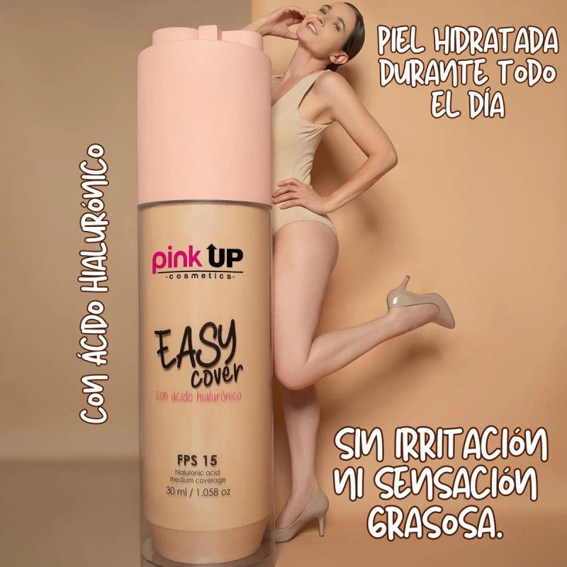 Pink Up, Maquillaje Liquido, Cobertura Media, Base De Agua