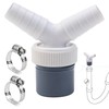 Dishwasher Washing Machine Drain Adapter Double Connection Y 1 1/4