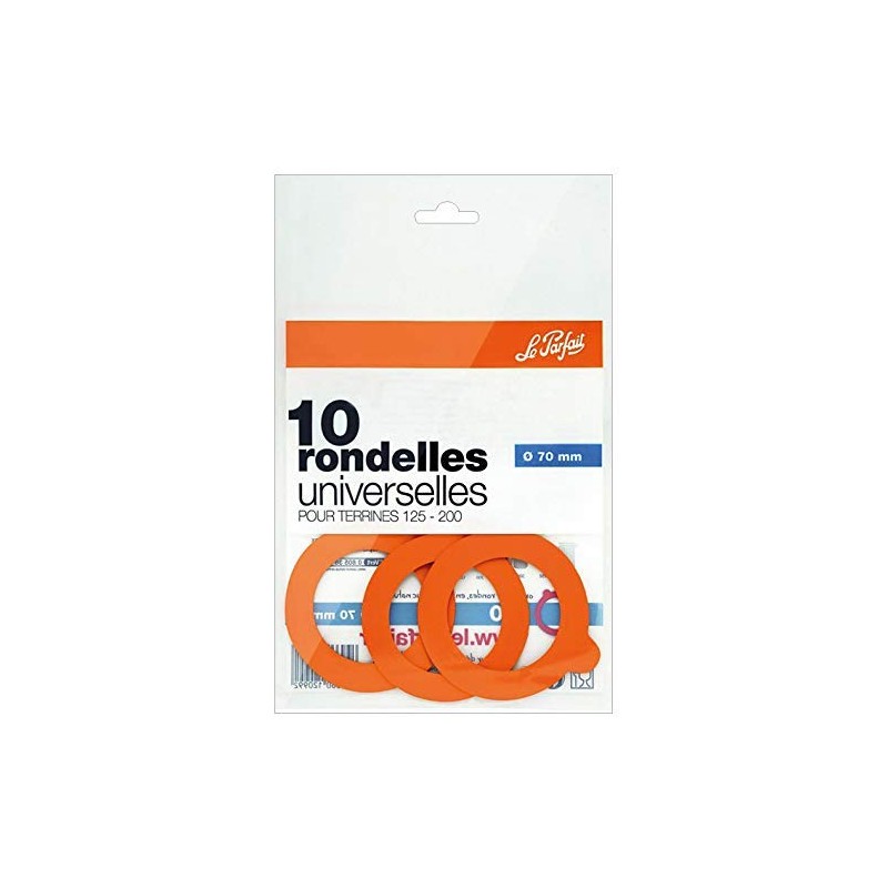 Le Parfait Leparfait 10 Stück Vorratsglas Original Ersatzdichtungen 70 mm,
