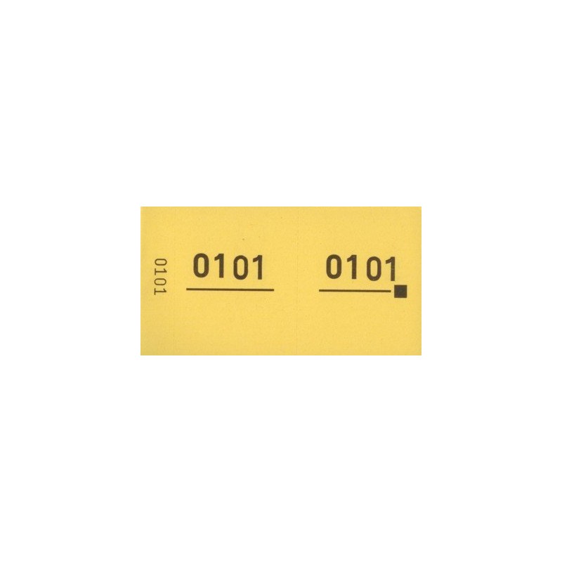 Double Number Block 1000 Tears No. 1001-2000 Yellow