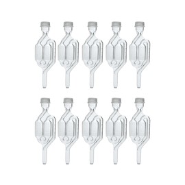 Fastrack Airlocks for Fermenting | Bubble Airlock for Wine Making and Beer Making | BPA-Free S-Shaped Airlock used for Brewing Wine, Beer, Pickles & more |Transparent Airlock Set Of 10