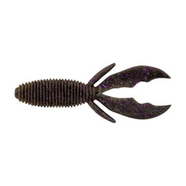 Berkley PowerBait MaxScent Fishing Soft Bait, Smoke Black Purple, 4"