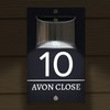 Custom Signs Solar Illuminated Modern Anthracite House Number Sign 24cm