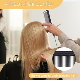 Juego De 23 Herramientas Para Trenzar El Cabello: Pinzas Magnéticas Para La Muñeca, Pinzas Para Seccionar, Peines De Cola De Rata Y Anillos Para Separar El Cabello.