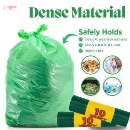 BITFUL Garden Waste Bags Large Reusable Sacks Leak Resistant & Eco-Friendly, Durable Heavy-Duty Garden Waste Disposal Bag for Home Outdoor Rubbish & Commercial Use – 10 Bags Per Roll (PACK OF 3 ROLL)