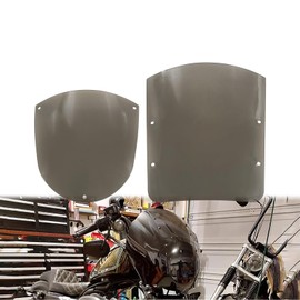 CARGLETRUE Motorcycle Windshield Quarter Fairing Fit for Harley Fit for Sportster XL 883 1200 1988-2024, Windshield Quarter Fairing Fit for Dyna Models 1995-2005 FXR 1986-1994 Smoke