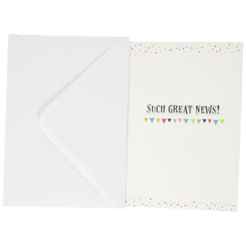 Piccadilly Greetings Modern You Did It Massive Congratulations Card - 7 x 5 inches, green|grey|beige|orange|white