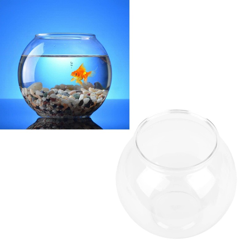 Fish Bowls, Sturdy Small Round Aquarium Made of Plastic, Versatile,