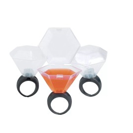 EUROPRENE NEW! EUROPRENE Plastic Wedding Ring Shot Glass 12 Shot Glasses .75oz