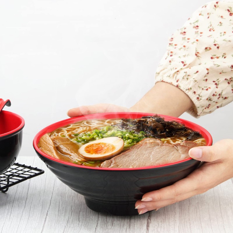 Lyellfe 16 Pieces Ramen Bowl Set, Restaurant Quality Soup Bowl,