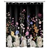 LB Easter Rabbit Shower Curtain for Bathroom,Funny Animal and Country