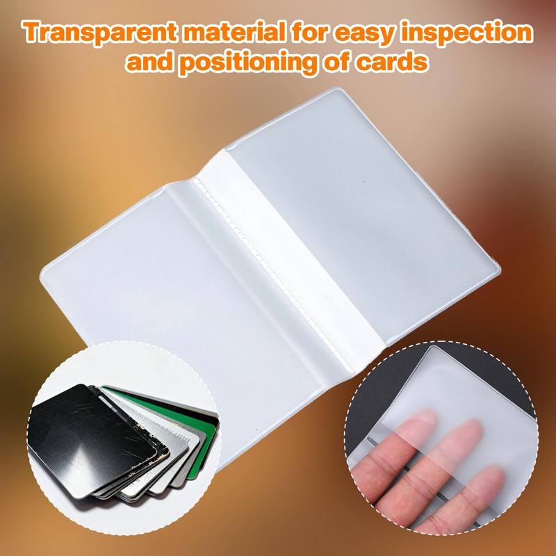 5 Packs Plastic Wallet Insert, Clear Credit Card Holder Wallet
