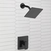 Karsen Contemporary Single-Function Shower Head for Bathroom, Matte Black, Design