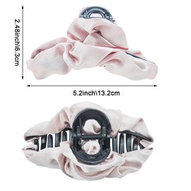 Capiant 4 Pack Large Non-Slip Banana Jaw Hair Clips for Women - Silk Cloud Claw Clips for Thick & Thin Hair