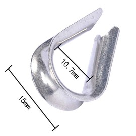 40 Pcs Wire Rope Thimble Aluminum Sleeves Wire Rope Sleeves for Micalloy, Wire Rope, Soldering Machine Fastener, 304 Stainless Steel Material, Makes the Wire Rope Longer, so it can reduce maintenance hassle.