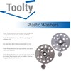 Toolty Plastic Washers - 100 Pcs of 56mm - Black