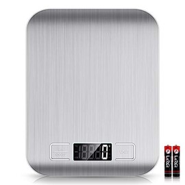 Mik-Nana Food Scale, 22lb Digital Kitchen Scale Weight Grams and Oz for Baking and Cooking, 1g/0.1oz Precise Graduation, Easy Clean Stainless Steel