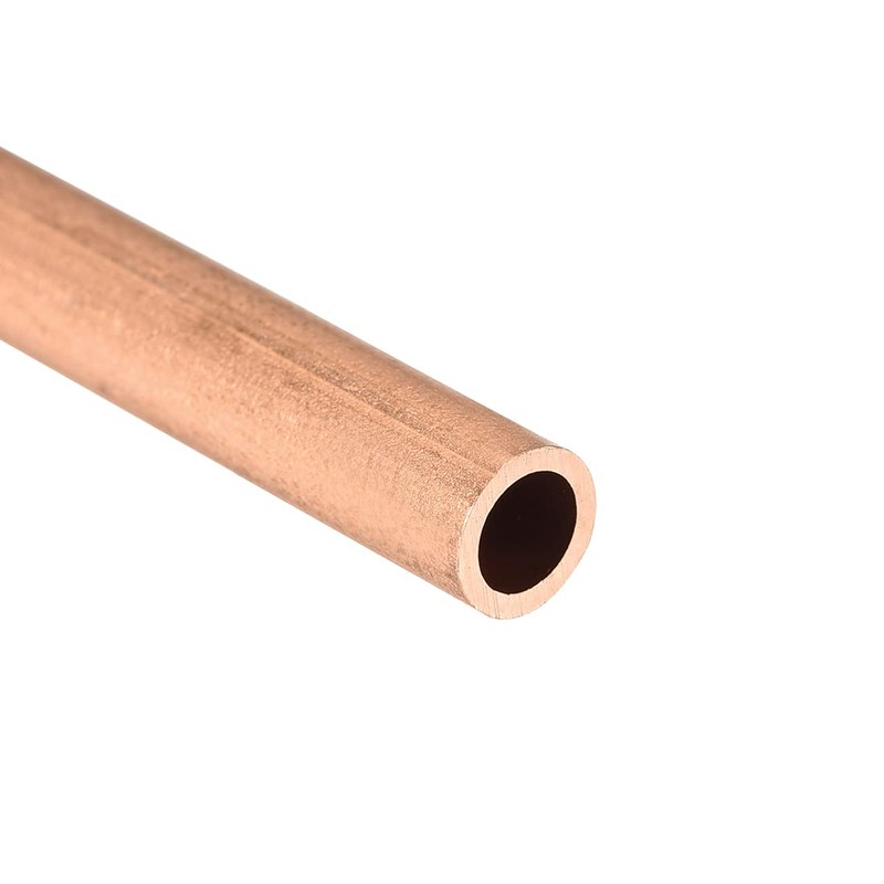 sourcing map Copper Round Tube Straight Pipe Hose 7 mm