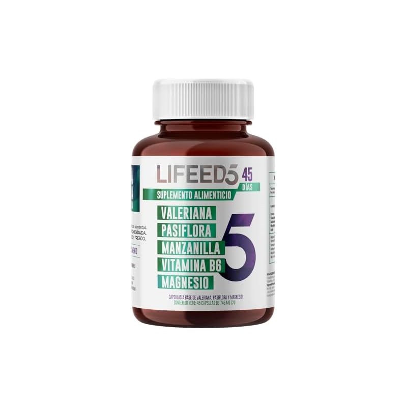 LIFEED Sleep Magnesio, Valeriana, Pasiflora 45 Cápsulas 745mg pporción